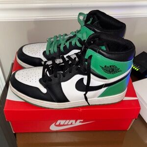Nike Air Jordan High-Top Sneakers - Black, White, Green doesn’t come with box